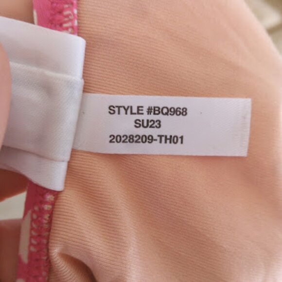 J. Crew | NWOT One Piece Swimsuit Twist-Front Keyhole Pink Stamp Floral 0 - Picture 13 of 16